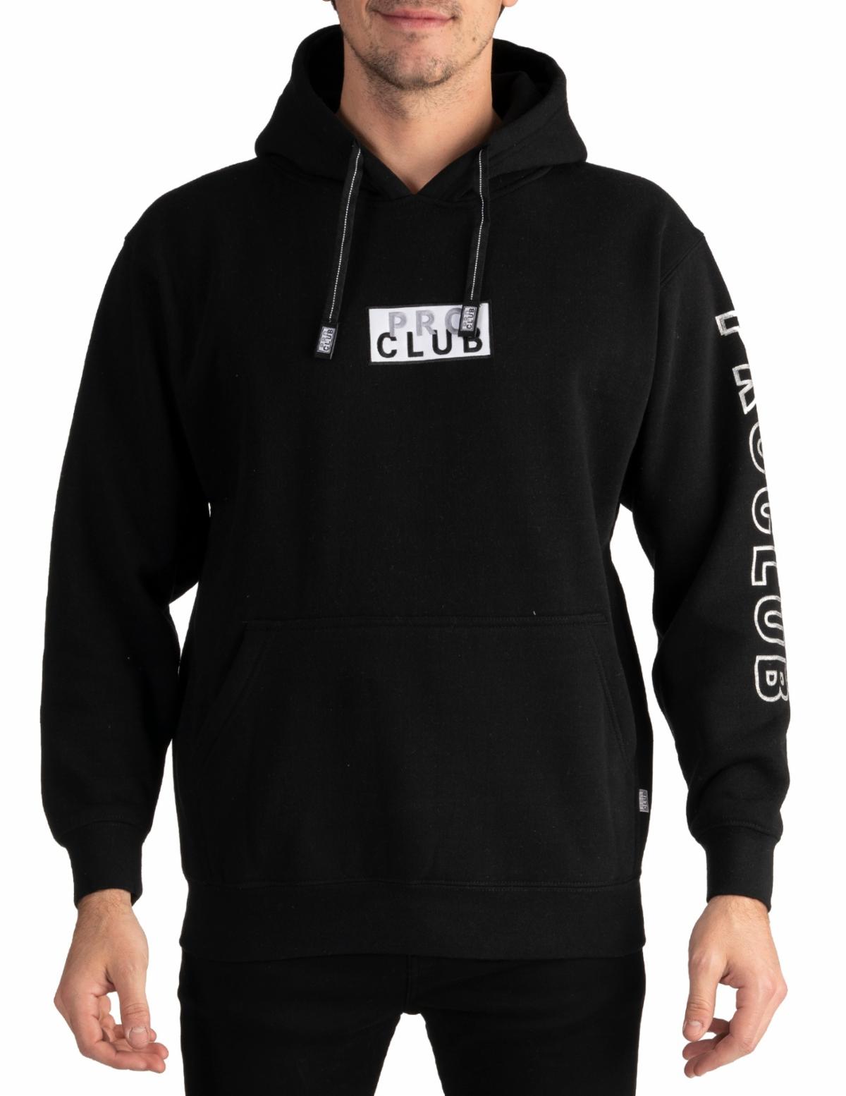 Pro Club Men's Heavyweight Embroidered Logo Pullover Hoodie