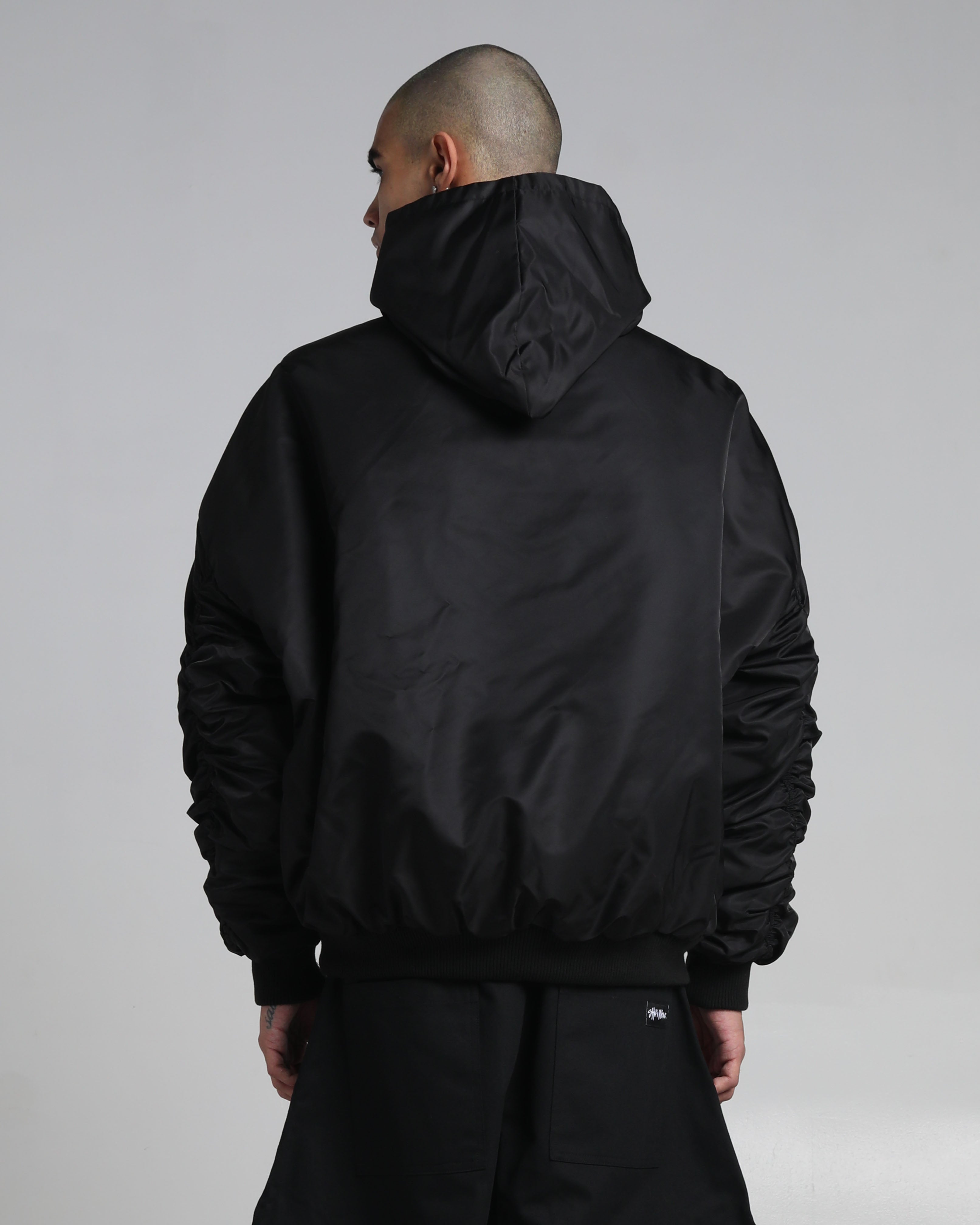 Nylon No-Zip Pullover Bomber