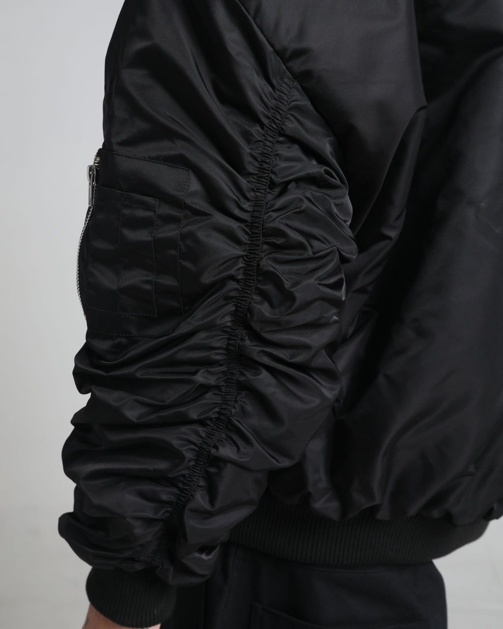 Nylon No-Zip Pullover Bomber