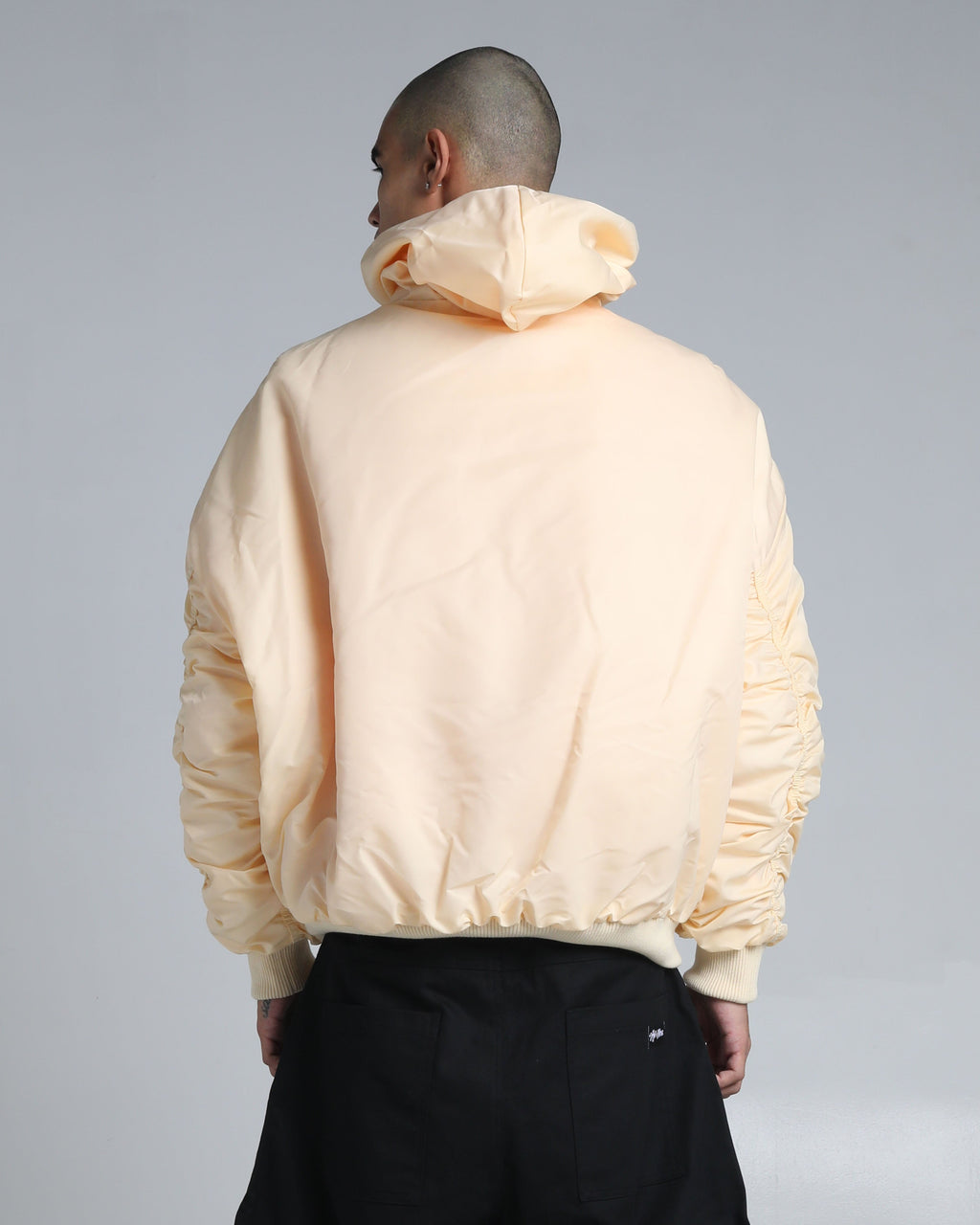 Nylon No-Zip Pullover Bomber