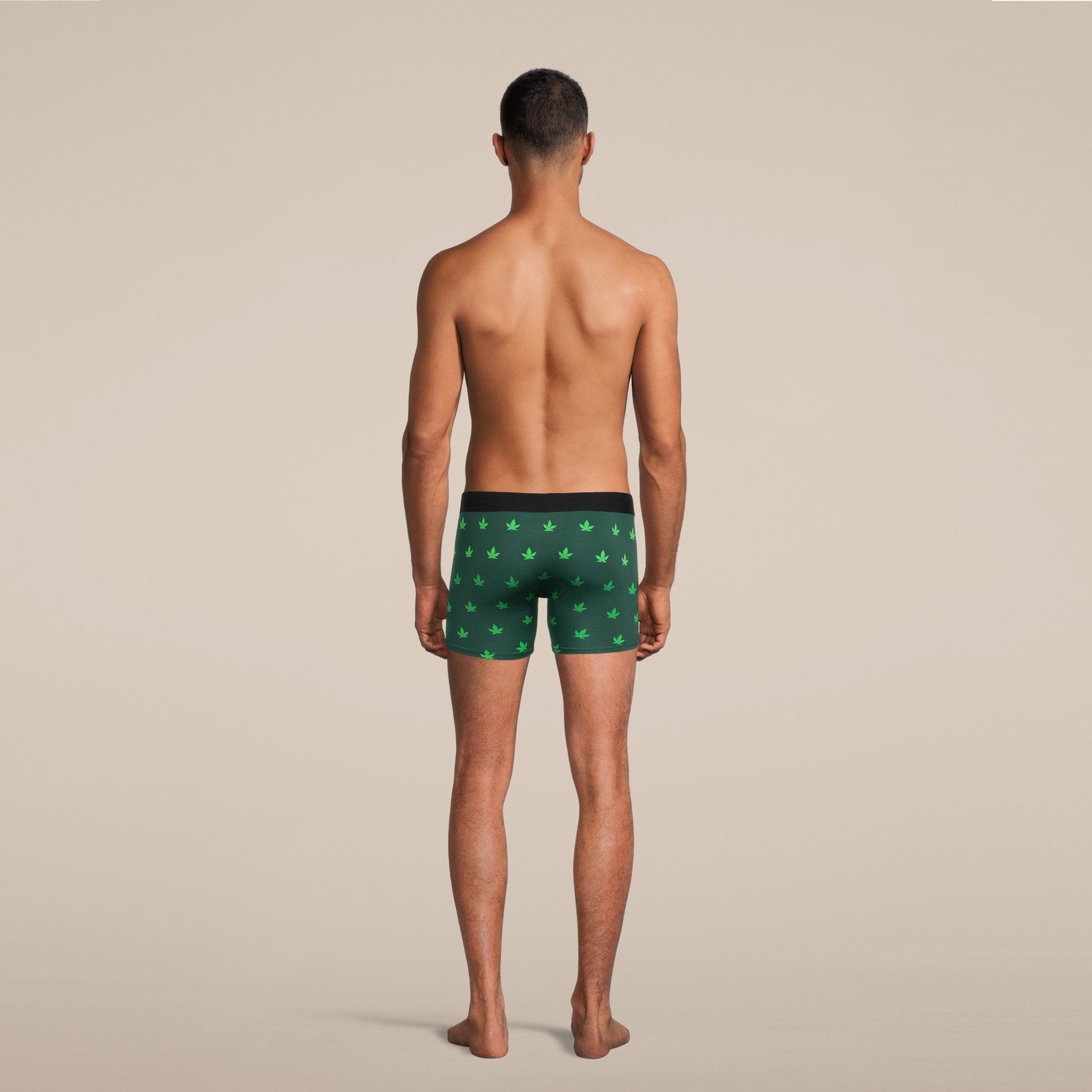 Men's Weed Boxer Brief Underwear with Pouch